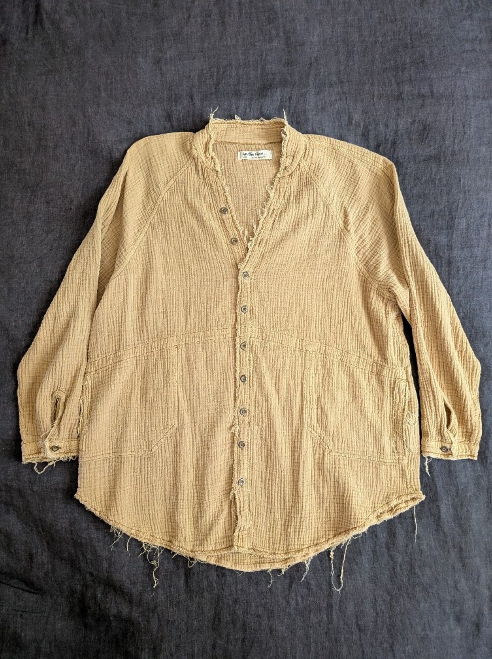 We The Free Waffle Knit Button Up